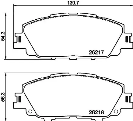 Передние тормозные колодки NP1176 Nisshinbo