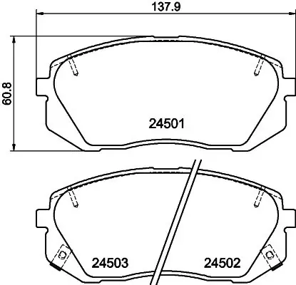 Передние тормозные колодки NP6019 Nisshinbo