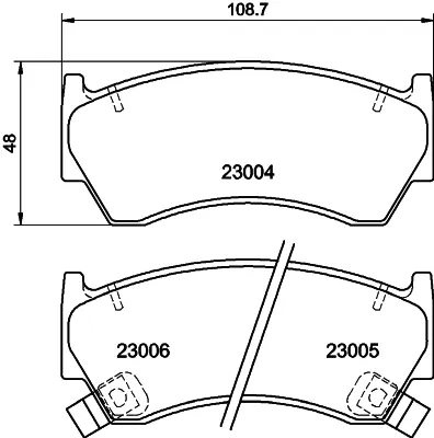 Передние тормозные колодки NP2043 Nisshinbo