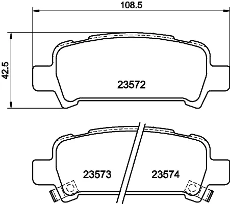 Задние тормозные колодки NP7003 Nisshinbo