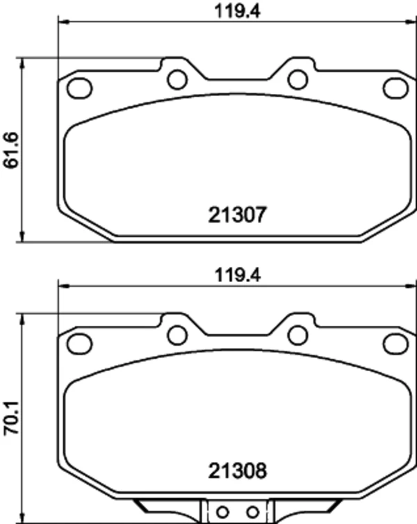 Передние тормозные колодки NP7012 Nisshinbo