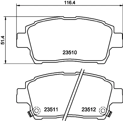 Передние тормозные колодки NP1005 Nisshinbo