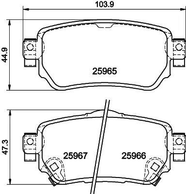 Задние тормозные колодки NP2073 Nisshinbo