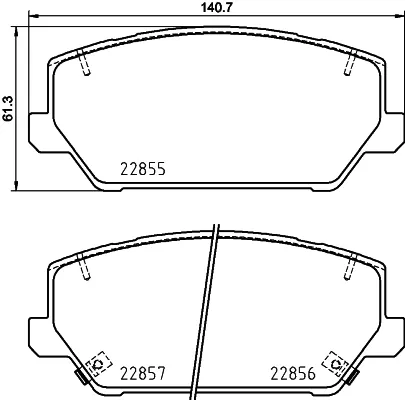 Передние тормозные колодки NP6152 Nisshinbo