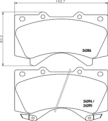 Передние тормозные колодки NP1045SC Nisshinbo