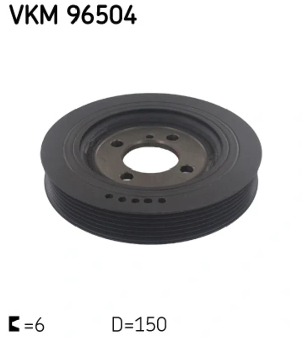 Шкив коленвала VKM96504 SKF