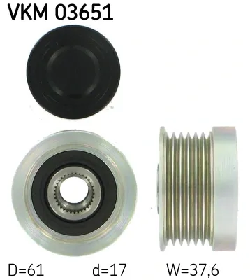 Шкив генератора VKM03651 SKF