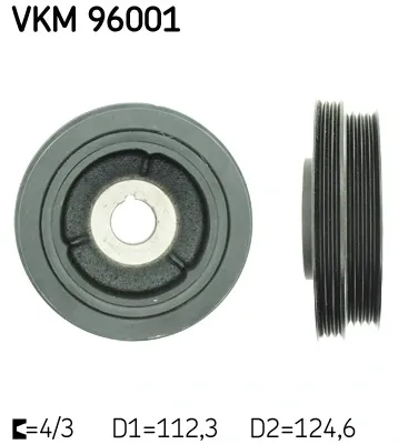 Шкив коленвала VKM96001 SKF