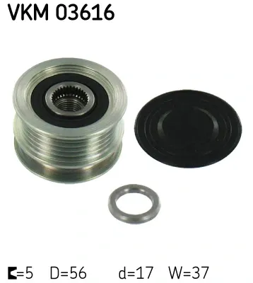 Шкив генератора VKM03616 SKF