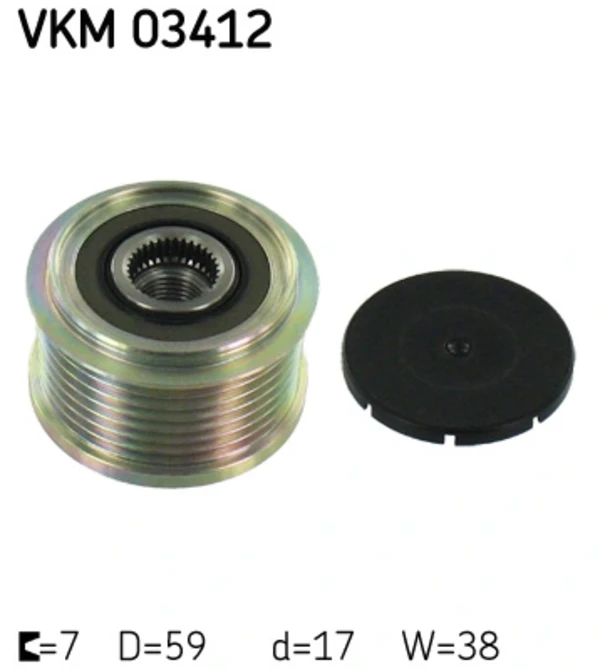 Шкив генератора VKM03412 SKF
