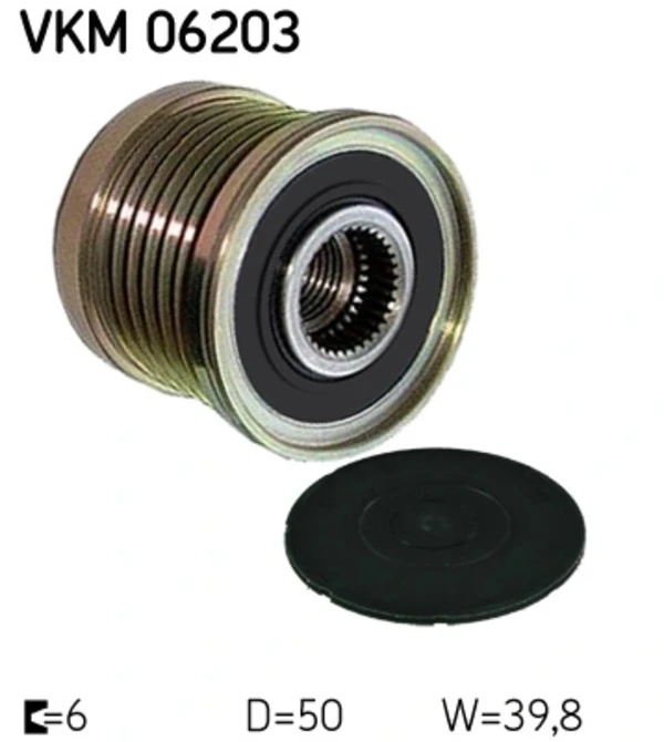Шкив генератора VKM06203 SKF