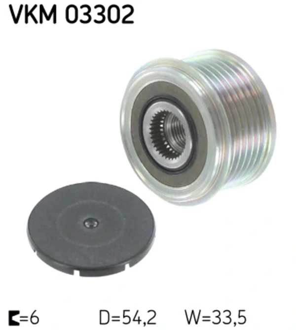 Шкив генератора VKM03302 SKF