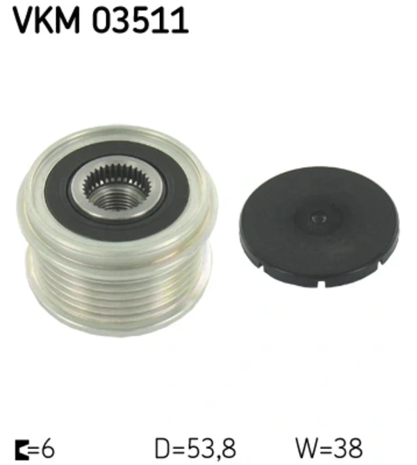 Шкив генератора VKM03511 SKF