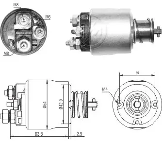 Втягивающее реле стартера ZM6494 ZM