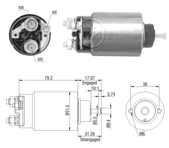 Втягивающее реле стартера ZM2762 ZM