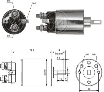 Втягивающее реле стартера ZM1689 ZM