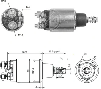  Втягивающее реле стартера Peugeot 309 1