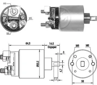 Втягивающее реле стартера 23300EB71B Nissan/Infiniti