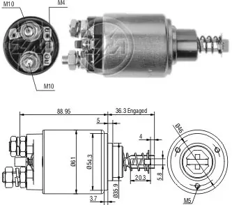 Втягивающее реле стартера ZM538 ZM
