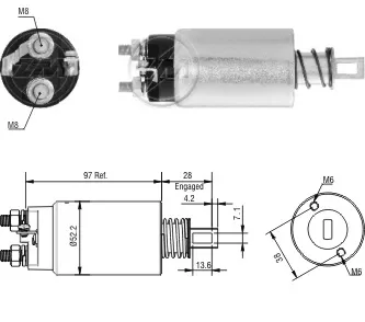 Втягивающее реле стартера ZM2982 ZM