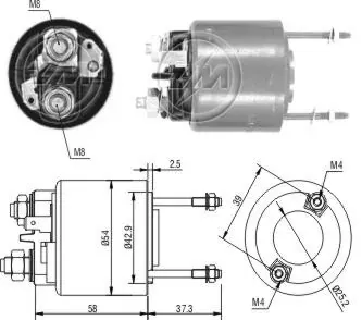 Втягивающее реле стартера ZM594 ZM