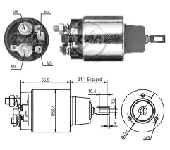 Втягивающее реле стартера ZM772 ZM