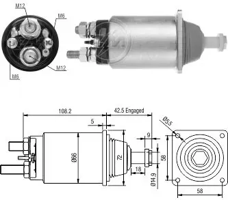 Втягивающее реле стартера ZM834 ZM
