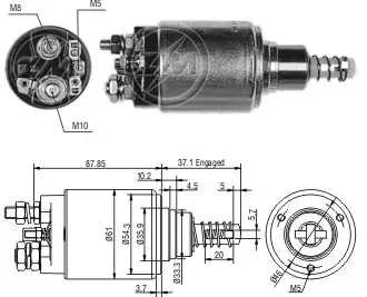 Втягивающее реле стартера ZM653 ZM