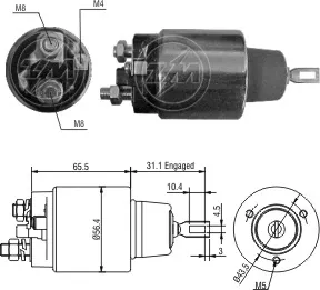Втягивающее реле стартера ZM1975 ZM