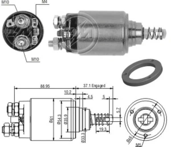  Втягивающее реле стартера Mercedes Benz Truck TRUCK T1/TN 