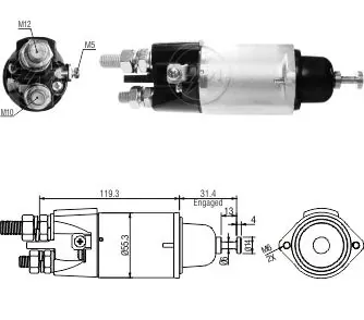 Втягивающее реле стартера ZM3898 ZM