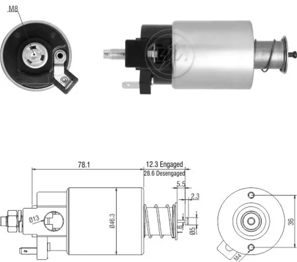 Стартер ZM1665 ZM