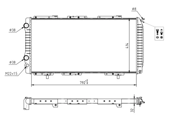 Радиатор 637142 Hart