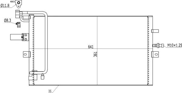 Радиатор кондиционера 6523K8C1 Polcar