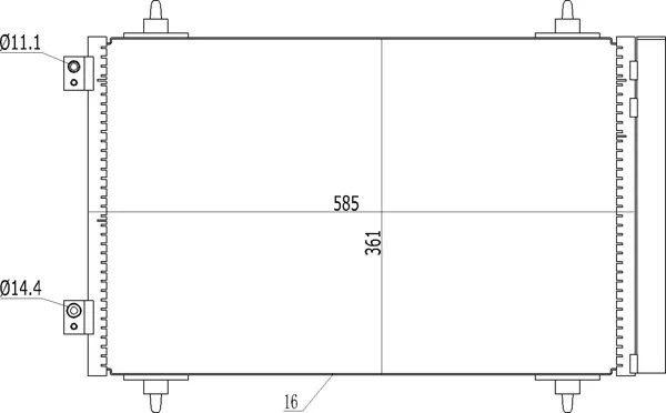Радиатор кондиционера 614555 Hart