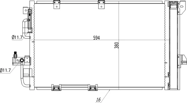Радиатор кондиционера 611203 Hart