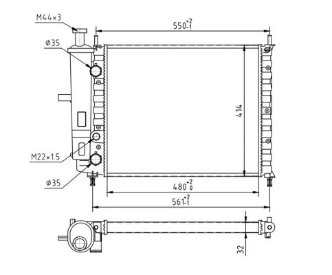 Радиатор 601386 Hart