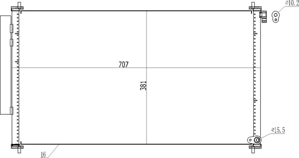 Радиатор кондиционера 614570 Hart
