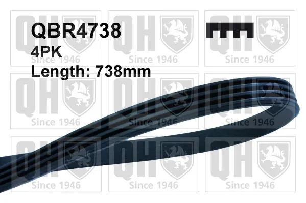 Ремень генератора QBR4738 QUINTON HAZELL
