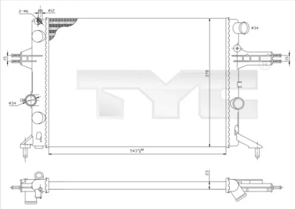 Радиатор 7250021 TYC