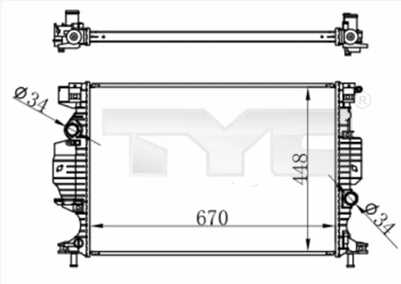 Радиатор 7100060 TYC