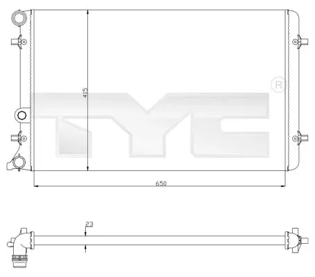 Радиатор 7020033 TYC