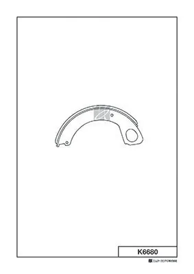 Задние барабанные колодки K6680 Kashiyama