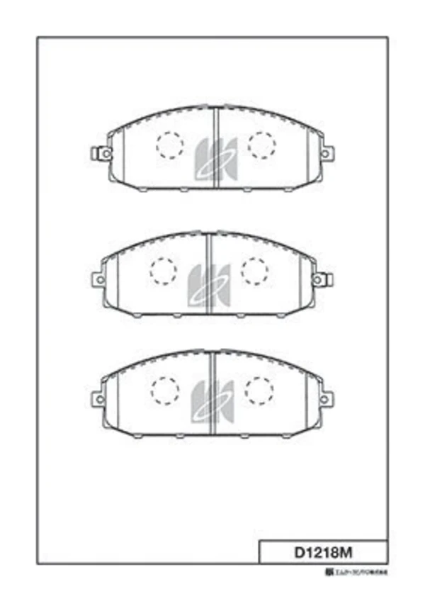 Передние тормозные колодки D1218M Kashiyama