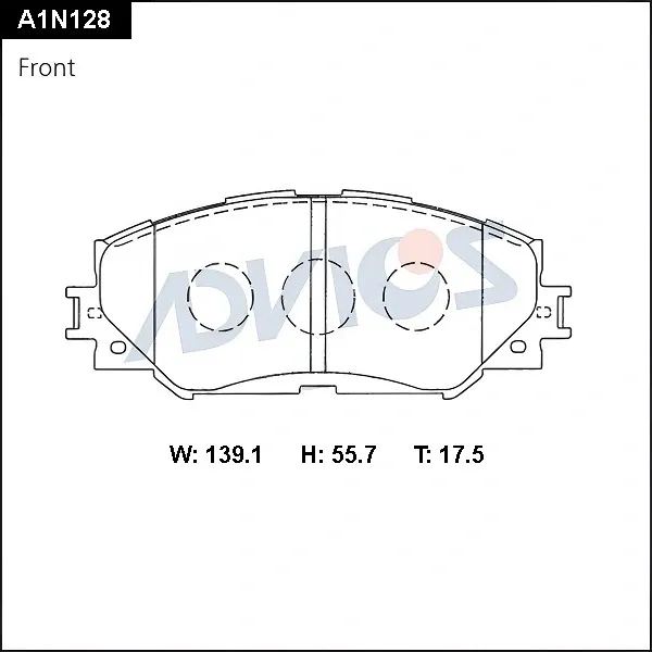 Передние тормозные колодки A1N128 Advics