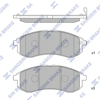 Передние тормозные колодки SP1602 Hi-q