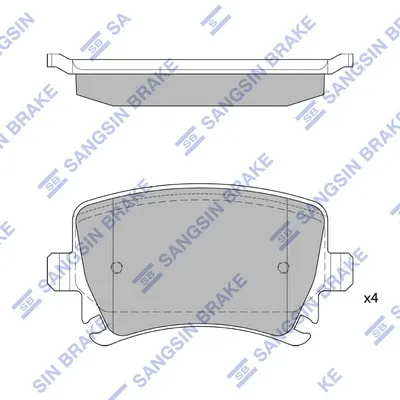 Задние тормозные колодки SP2099 Hi-q