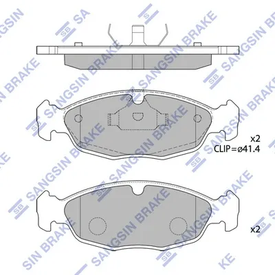 Передние тормозные колодки 93192639 Opel