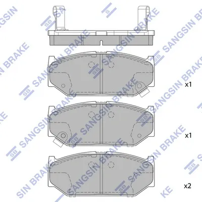 Передние тормозные колодки SP2086 Hi-q