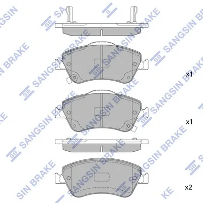 Передние тормозные колодки SP1500 Hi-q